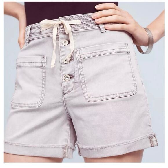 Chino by Anthropologie High Rise Pink Shorts Size 29 - Picture 2 of 8